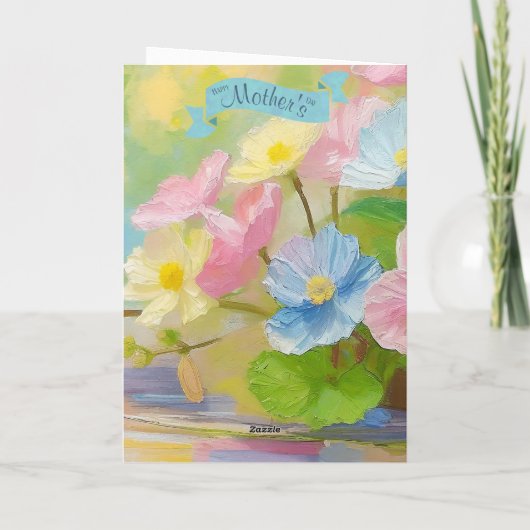 Begonia Bloemen Vaas, Bijbel Verzen Moederdag Feestdagen Kaart (Achterkant)