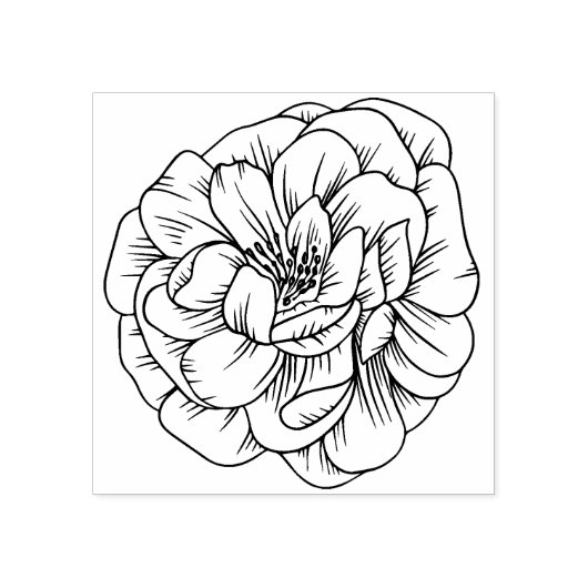 Begonia Flower Wood Art Stempel (Afrduk)