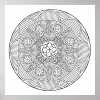 Begonia Flowers Flower Art Mandala Colour Page