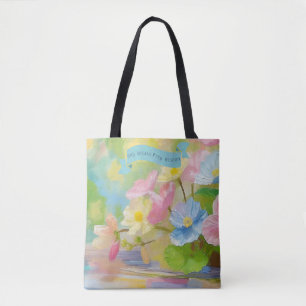 Begonia Flowers Vaas, Bijbelteksten Moederdag Tote Bag
