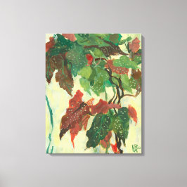Begonia Maculata Home Garden Plant Floral Painting Canvas Afdruk