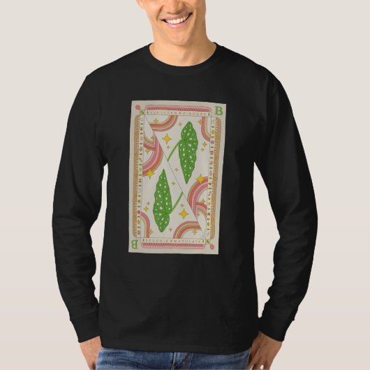 Begonia Maculata Houseplant Illustration Playing C T-shirt (Voorkant)