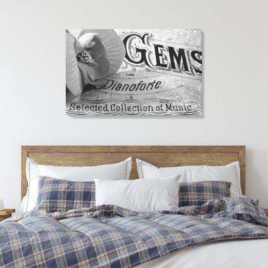 Begonia Pareltjes Pianoforte Canvas Afdruk (Insitu (Slaapkamer))