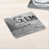 Begonia Pareltjes Pianoforte Kartonnen Onderzetters (Schuin)