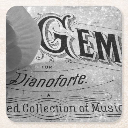 Begonia Pareltjes Pianoforte Kartonnen Onderzetters (Voorkant)