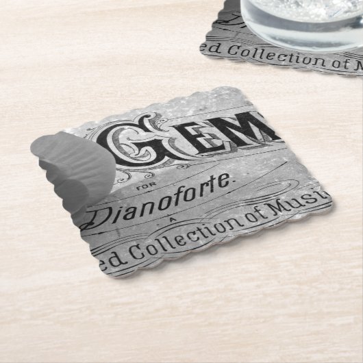 Begonia Pareltjes Pianoforte Kartonnen Onderzetters (Gebogen)