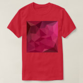 Begonia Pink Abstract laag veelhoekveld T-shirt (Design voorkant)