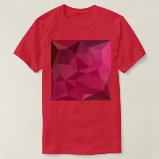 Begonia Pink Abstract laag veelhoekveld T-shirt (Design voorkant)