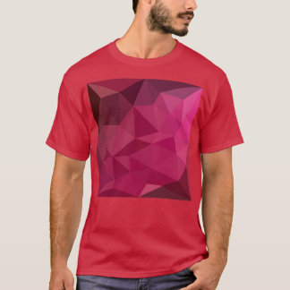 Begonia Pink Abstract laag veelhoekveld T-shirt