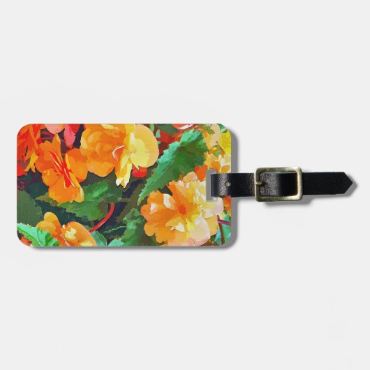 BEGONIA-STROMEN BAGAGELABEL (Voorkant horizontaal)