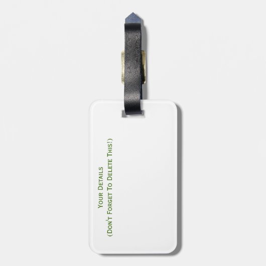 BEGONIA-STROMEN BAGAGELABEL (Achterkant verticaal)