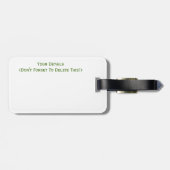 BEGONIA-STROMEN BAGAGELABEL (Achterkant horizontaal)