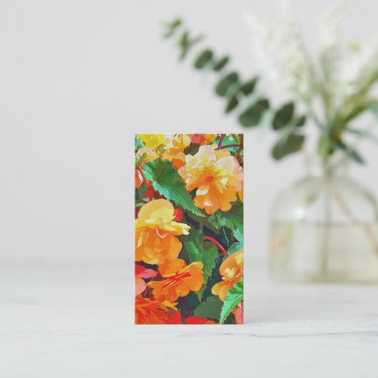 BEGONIA-STROMEN VISITEKAARTJE (Staand voorkant)