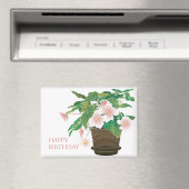 Begonia Verjaardagsmagneet Magneet (Insitu (Vaatwasser))