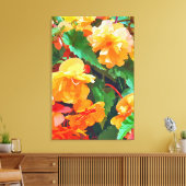 BEGONIAS CANVAS AFDRUK (Insitu (Woonkamer))