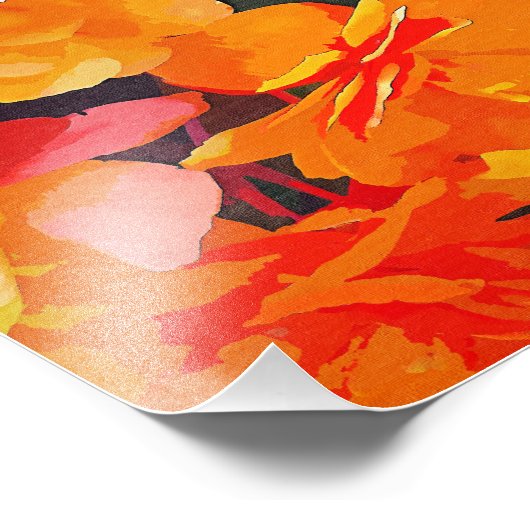 BEGONIAS FOTO AFDRUK (Hoek)