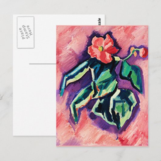 Begonias, modern kunstwerk van Marsden Hartley Briefkaart (Voorkant / Achterkant)