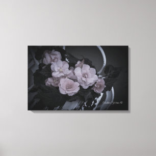 Begonias op het galerijcanvas van de tuinarchitect canvas afdruk