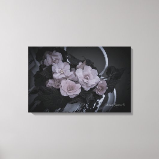 Begonias op het galerijcanvas van de tuinarchitect canvas afdruk (Voorkant)