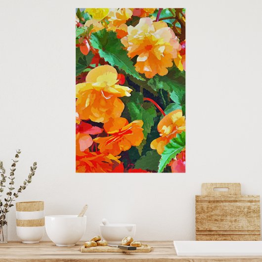 BEGONIAS POSTER (Keuken)