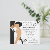 Begonnen met een Kiss Etnische Vrijgezellenfeest U Kaart (Staand voorkant)