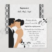 Begonnen met een Kiss Etnische Vrijgezellenfeest U Kaart (Voorkant / Achterkant)