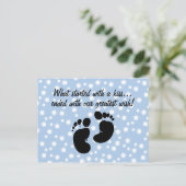 Begonnen met een Kiss Wish Blue-toepassing Briefkaart (Staand voorkant)