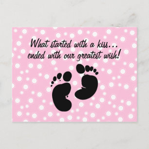 Begonnen met een Roze Douane van de Wens van de Aankondigingskaart