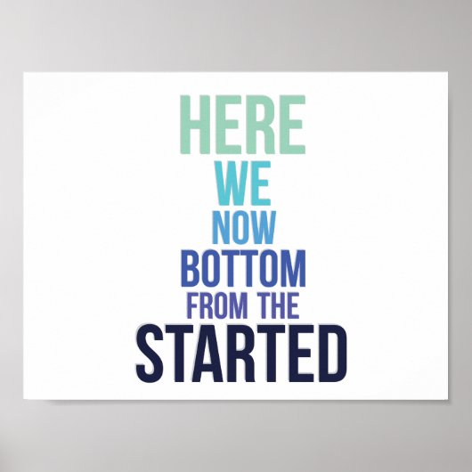 Begonnen vanaf de onderkant poster (Voorkant)