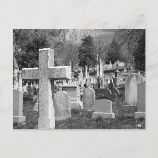 begraafplaats briefkaart (Voorkant)