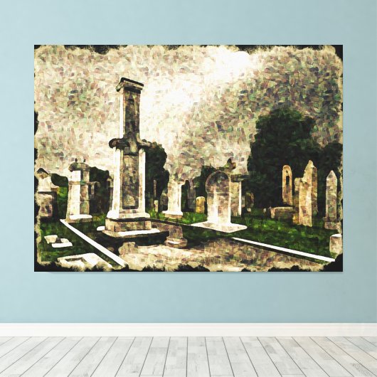 begraafplaats canvas afdruk (Insitu (Houten vloer))