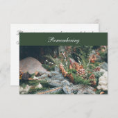 Begraafplaats decoratie Dood Jubileum Uitnodiging Informatiekaartje (Voorkant / Achterkant)