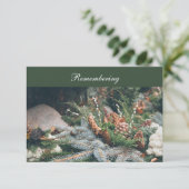 Begraafplaats decoratie Dood Jubileum Uitnodiging Informatiekaartje (Staand voorkant)