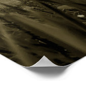 begraafplaats Gothic Tombstone Sepia  Angel Poster (Hoek)