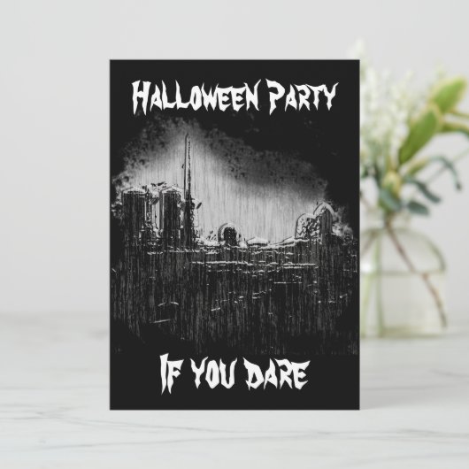 begraafplaats, Halloween Party, als je het durft Kaart (Staand voorkant)