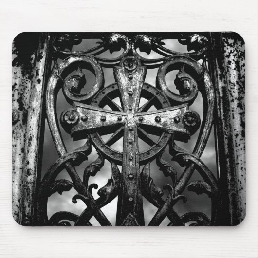 Begraafplaats kruis in hart muismat (Voorkant)