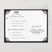 Begraafplaats Liefde MENU RSVP Halloween Huwelijk (Achterkant)