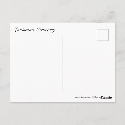 Begraafplaats Louisiana #2 Briefkaart (Achterkant)