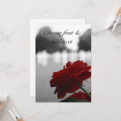 Begraafplaats & Rode Roos - Memorial Day Kaart (Voorkant / Achterkant in situ)