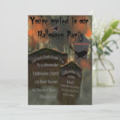 Begraafplaats Tombstones Blackbird Vulture Misty S Kaart (Staand voorkant)