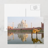 begraafplaats van de beroemde Taj Mahal-tempel op Briefkaart (Voorkant / Achterkant)