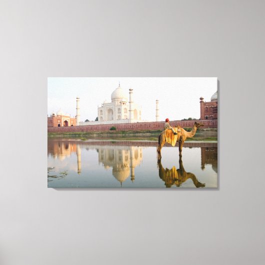 begraafplaats van de beroemde Taj Mahal-tempel op Canvas Afdruk (Voorkant)