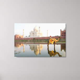 begraafplaats van de beroemde Taj Mahal-tempel op Canvas Afdruk