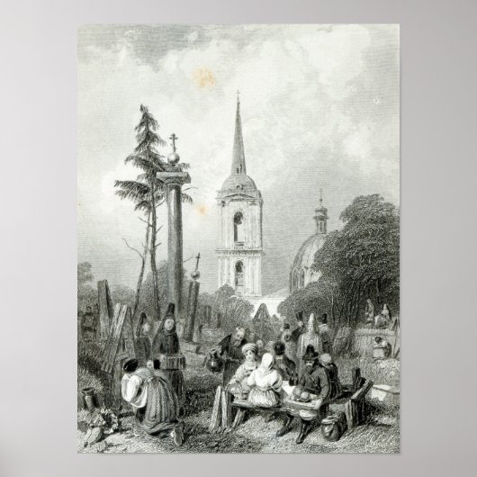 begraafplaats van de Smolensko-kerk Poster (Voorkant)