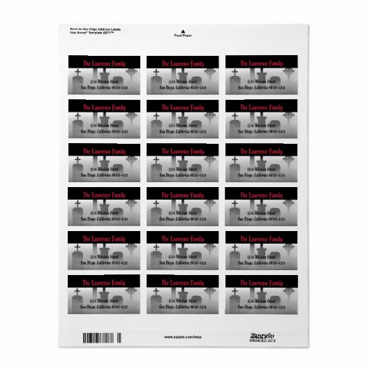 Begraafplaats voor griezelige begraafplaats Hallow Etiket (Full Sheet)