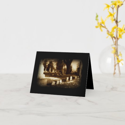 Begraafplaatsfoto Note Kaart (Gele Bloem)