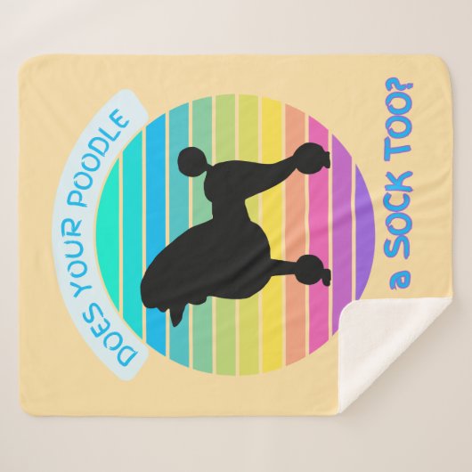 Begraaft je poedel een sok om de zonsondergang te  sherpa deken (Voorkant (horizontaal))