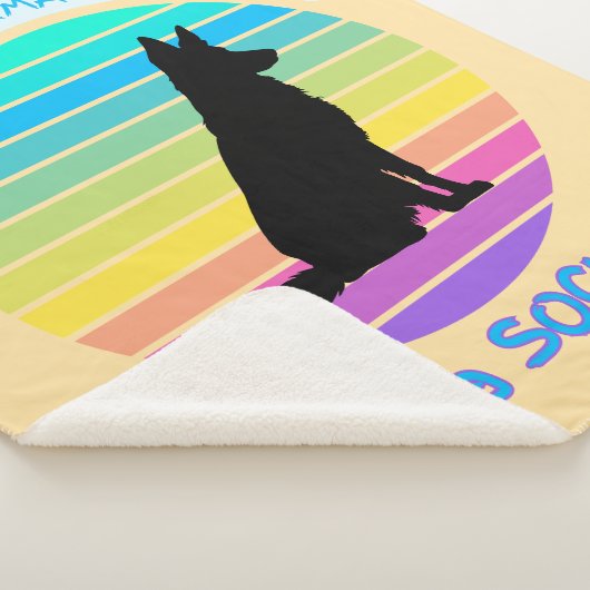 Begraaft uw Duitse herder een sok te zonsondergang Sherpa Deken (3/4)