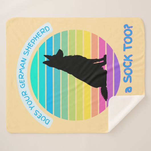 Begraaft uw Duitse herder een sok te zonsondergang Sherpa Deken (Voorkant (horizontaal))
