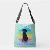 Begraaft uw hond een sok te Retro Sunset blauw Crossbody Tas (Voorkant)